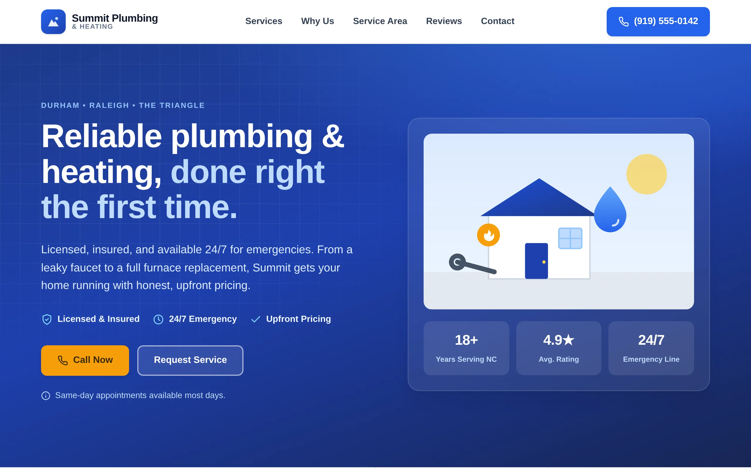 Summit Plumbing & Heating website preview